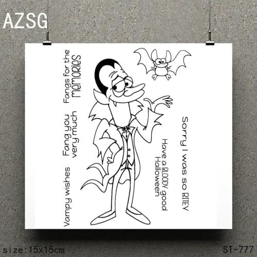 AZSG vampire Clear Stamps/seal for DIY Scrapbooking/Card Making/Photo Album Decoration Supplies