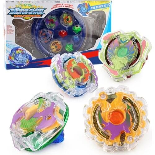 Bayblade Metal Arena Toy DIY Plastic Spinning Colorful Freedom Assembled LSD18C Burst Turbo Launcher YH2047