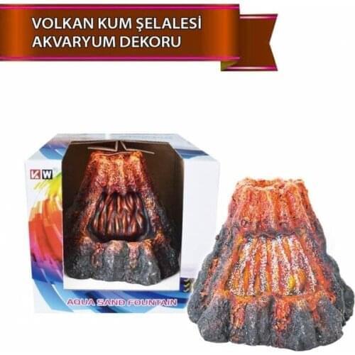 Dophin Aquarium Decor Volcano Sand Waterfall 17.5x17.5x15cm 178905826