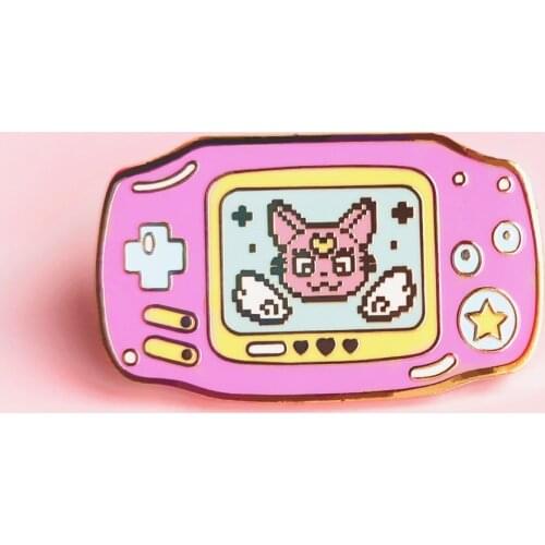 Sailor Moons Enamel Pin Unique Magic Girl Brooch Anime Fan Collect Medal Purple Kawaii Game Console Pins Fashion Jewelry Gift