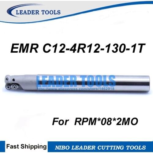 EMR C12-4R12-130-1T R4 indexable End Mill,Milling tool,R4 Toroidal Cutter For Milling Machine,1F Dia 12mm,For RPMT0802MO Inserts