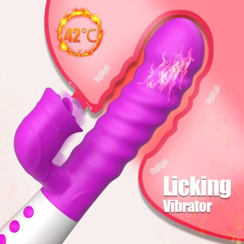 Dildo Vibrator Sex Toys for Women Tongue Sucking Clitoris Stimulation Vibrating Dildo Female Masturbation Adult Vibrators toy