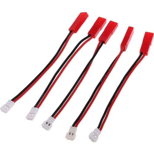 MagiDeal 5ST JST Plug Connector Cable 10cm Long for RC Drone Accessories