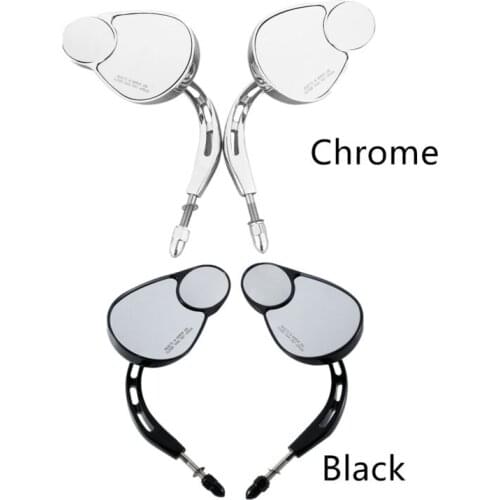 Motorcycle Universal 8mm Rear View Mirrors For Harley Touring Road King Tri Glide Ultra Electra Street Glide Sportster 883