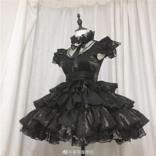 [Customized] Anime Game Arknights Amiya Concert Black Lolita Dress Cosplay Costume Halloween Party Uniform For Women Girls New