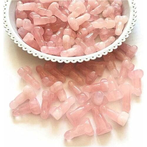 Natural quartz rose crystal stone hand carved female toy handicraft crystal creative accessories