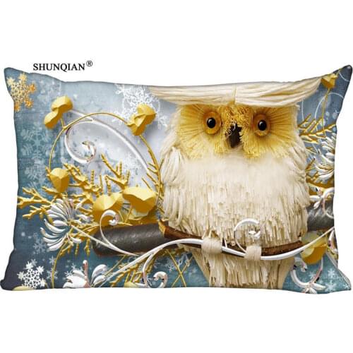 New arrival Custom Zippered Rectangle owl Pillow Case (Two sides) High Quality Comfortable Pillow cover