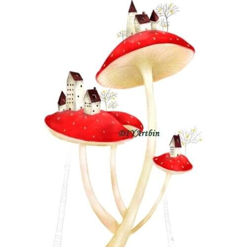 Mushroom house cutting Dies scrapbooking layering stencils Spring Die Cut In Scrapbooking card making