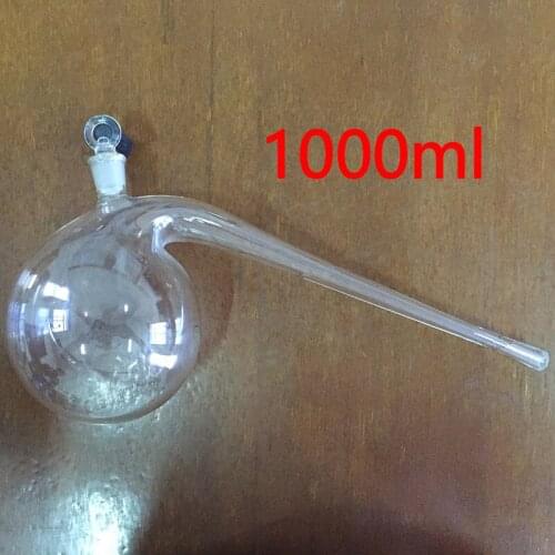 Quartz glass retort bottle / Volume=1000ml / Round bottomed flask of quartz glass/Volumetric flask/Laboratory ware