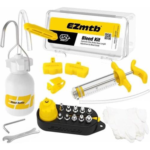 Bike Hydraulic Disc Brake Bleed Tool Bleeder Kit MTB Road Bike Brake Bleeding Kit Bike Mineral Oil Fluid Set Metal Adapter