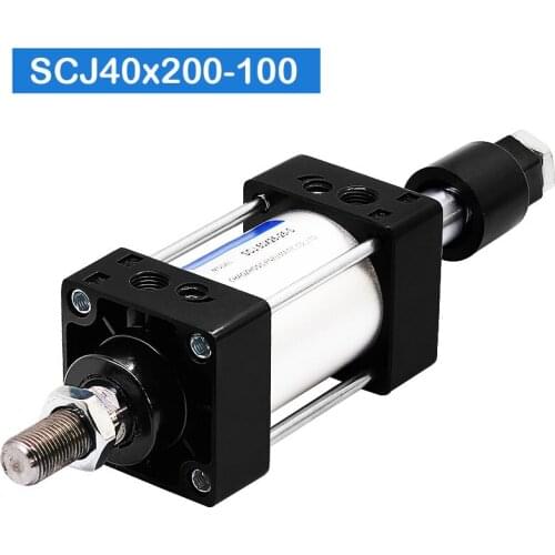 High Quality SCJ40X200-100 SC Pneumatic Cylinder Adjustable Stroke Cylinder SCJ40 without magnetic