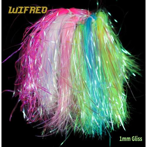 2packs Flashbou Gliss Corrugated Flash Strands Saltwater Fishing Lures Decorate Synthetic Fly Tying Materials