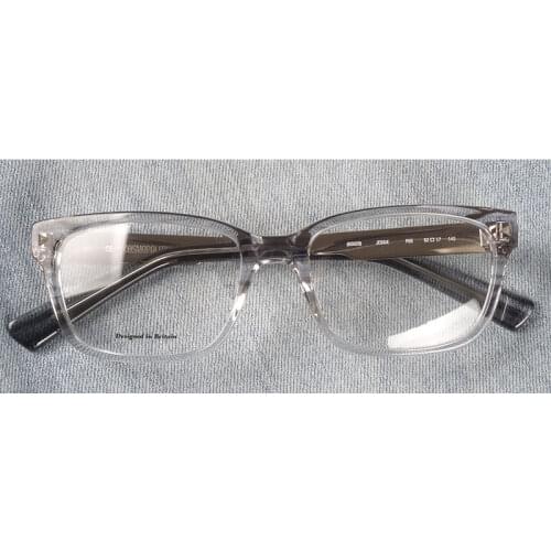 Female transparent acetate prescription glasses frames rectangle