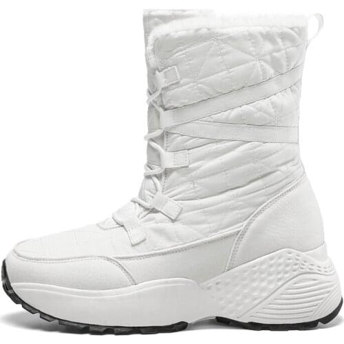 Women Snow Boot Platform Winter Boots Thick Plush Waterproof Non-slip Boots Fashion Women Winter Shoe Large Size Women Shoe36-42