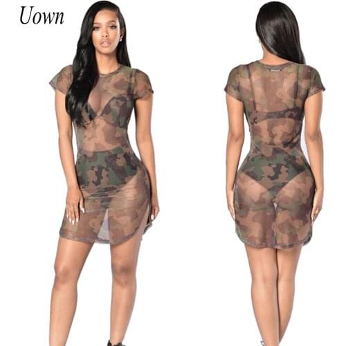 Doyerl 2017 Fashion Women Brand Sexy Short Mini Party Club Dress Clothing Ladies Mesh See Through Dress for Girl Summer