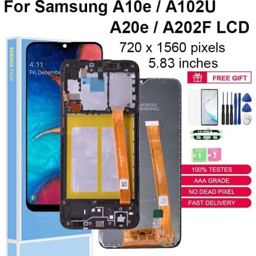 5.83" For Samsung Galaxy A20E A202 A202F LCD Display Touch Screen Digitizer For Samsung A10E A102 A102F LCD Replacement Parts