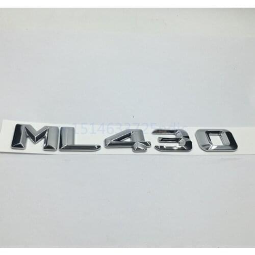 Trunk Rear Emblem Nameplate Badge Symbol Sign Chrome Letters ML 430 for Mercedes W163 W164 ML ML430