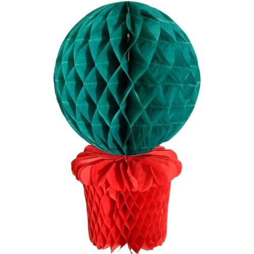 Christmas Ornament Honeycomb Cactus Hanging Decoration with Hanging Loop Party Decoration Decor for Home Office Hotel 1PCS