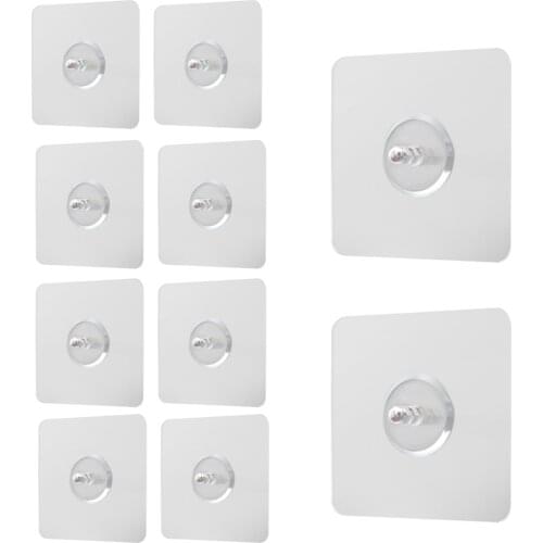 10PCS Non-Marking Screw Sticker Punch-Free Self Adhesive Screw Stickers Wall Hanging Sucker Picture Hook Nail Holder Door Hanger