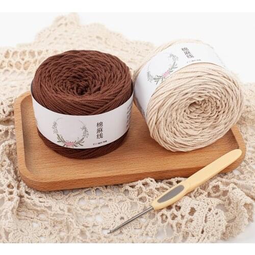 100G Hand-knitted Cotton 15-strand Twine DIY Wool Crochet Thread Bag Covered Lace Thread