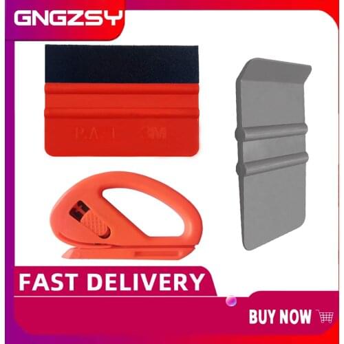3PCS/Set Car Vinyl Wrap Film Install Squeegee Scraper Cutter Knife Auto Car Sticker Styling Wrapping Tool Car Accessories K127