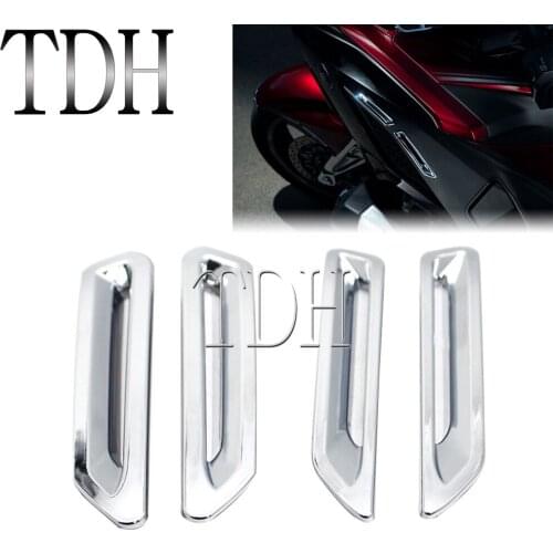 Chrome Plated ABS 4pcs Radiator Slot Trim Bazel Cover Trim Accessories For Honda Goldwing Gold Wing Tour DCT Airbag 2018-2021