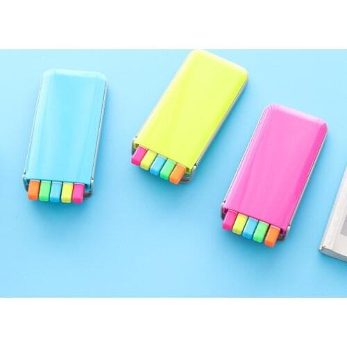 5 Pieces Creative Stationery Candy Colored Fluorescent Pen Student Marker Note Pen Permanent Marker