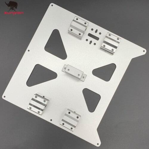 Aluminum Y Carriage Anodized Plate With SC8UU pgrade Prusa i3 V2 Hot Bed Support Plate For Prusa i3 RepRap DIY 3D Printer parts