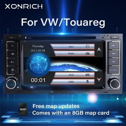 2 Din Car Multimedia DVD Player For VW Volkswagen Touareg T5 Transporter Multivan T5 GPS Navigation Stereo Free 8GB Map Card