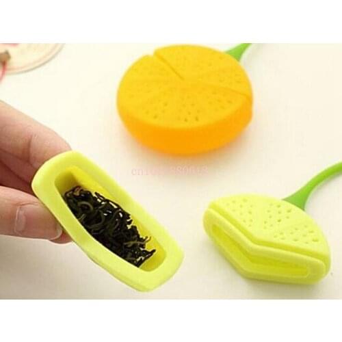 Free Shipping Cute Lemon Silicone Tea Leaf Herbal Infuser Maker Filters Infuser Strainer Teabag,500pcs/lot