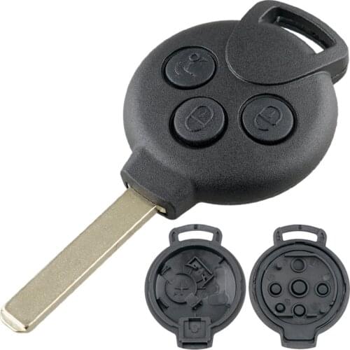 Car Key Shell 3 Buttons Car Remote Key Shell Case Replacement Fit for Fortwo 450 2007-2013/Mercedes-Benz Smart