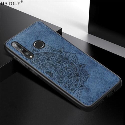 For Cover Huawei P Smart Plus 2019 Case 3D Printed Pattern TPU Frame Cloth Fabric Phone Case For Huawei P Smart Plus 2019 Cover
