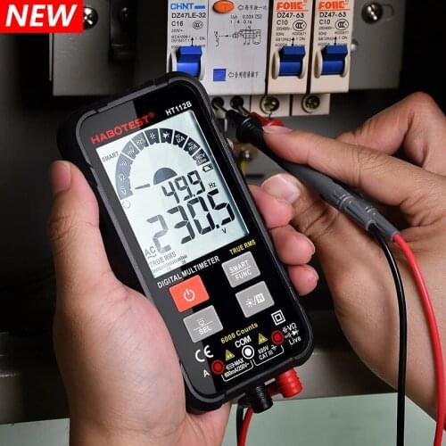 HABOTEST NEW Generation 600V Digital Multimeter Ture RMS AC DC NCV Smart Multimetro Tester Ohm Capacitance Hz Voltage Meter