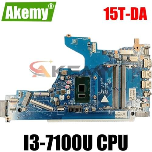 For HP 15T-DA 15-DA Laptop motherboard L35239-601 L35239-501 L35239-001 LA-G07DP I3-7100/7020U 100% working