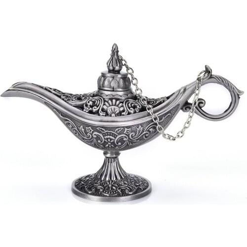 Home Decor Incense Burners Antique Style Fairy Tale Magic Lamps Tea Pot Genie Lamp Vintage Retro Toys For Children Gifts 1Pc