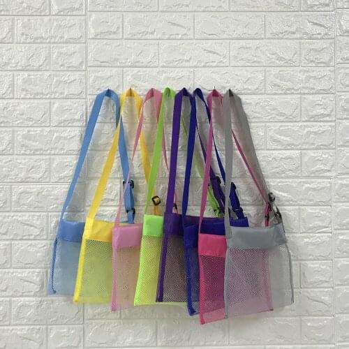 Hot sell 200pcs/lot practical storage bags children mesh shell bag Summer beach seashell shell tote bags kids seashell bags