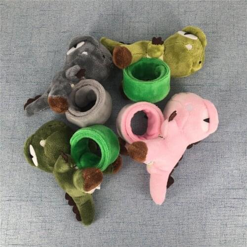 4Colors, 8CM Dinosaur Plush Doll , Children Kids Wrist Belt Party Gift Little Plush Animal Toy