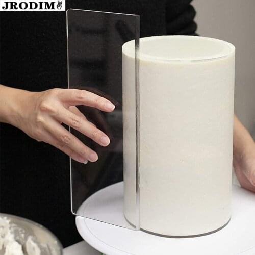 Baking Cake Tools Transparent Cake Making Scraper Rectangular Acrylic Cake Cream Scraper Cake Scrapers Kitchen Tools Accessories