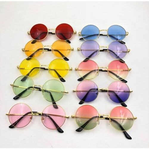 2021 New Metal Prince Mirror Classic Round Sunglasses Transparent Progressive Ocean Piece Fashion Big Frame Glasses