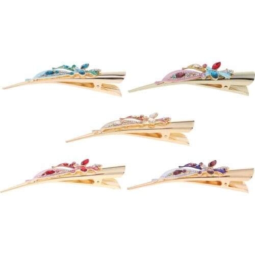 New Hot Rhinestone Acetate Hair Clip Women Hair Accessories Hair Clip Girls Hair Pins Sweet Daily Headwear Barrette For Women