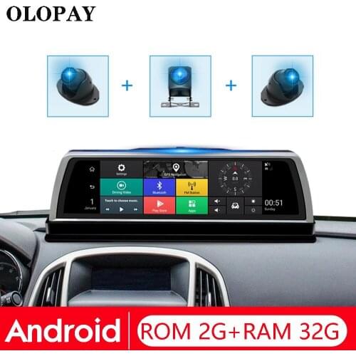 Newly 10 '' 4 Channel GPS Navigation 360° Panoramic Car DVR Camera Android Auto Video Recorder Dashcam ADAS 4G Wifi Dash Camera