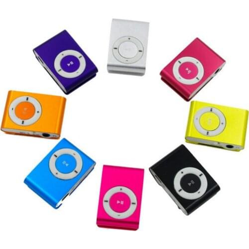 NEW Portable Metal Clip MP3 Player with 5 Candy Colors No Memory Card Music Player with TF Slot