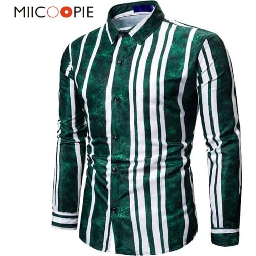Luxury Striped Shirt Men Vertical Camisa Social Streetwear High Quality New Casual Slim Fit Long Sleeve Korean Mens Dress Shirts
