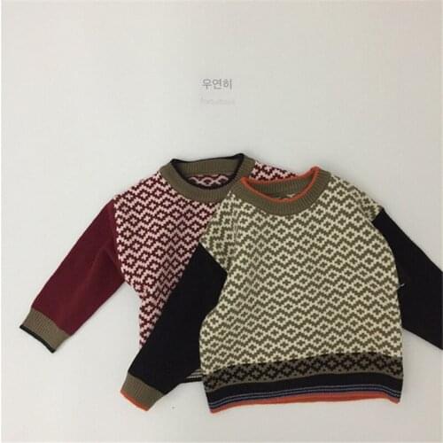 2021 Scoop Kids Sweaters Spring Winter Baby Boys Girls Warm Knitted Bottoming Thicken Childrens Clothes Top High Quality