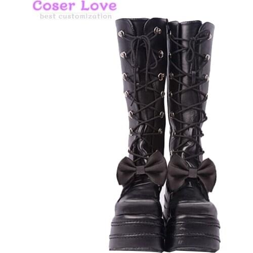 DATE A LIVE Tokisaki Kurumi Cosplay Shoes Boots Carnaval Halloween Christmas