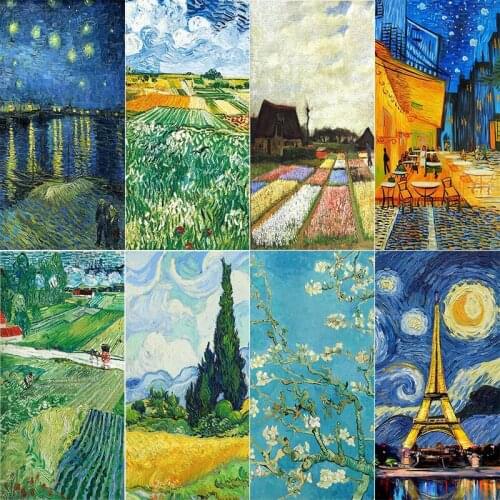 Van Gogh Vertical Canvas Painting Giclee Print Van Gogh Series Art Painting Modern Wall Picture Home Decoration