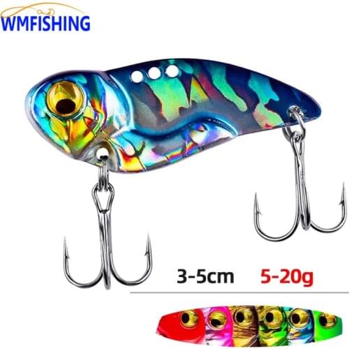 6PCS 5g/8g/14g/20g 3D Eyes Metal VIB Blade Lure Sinking Vibration Baits Artificial Vibe for Bass Pike Perch Fishing 6 Colors