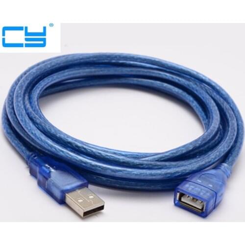 High speed USB 2.0 Extension Cable cord Male to Female USB Cable Extend Extender For PC Laptop 1m 1.5m 1.8m 3m 5m