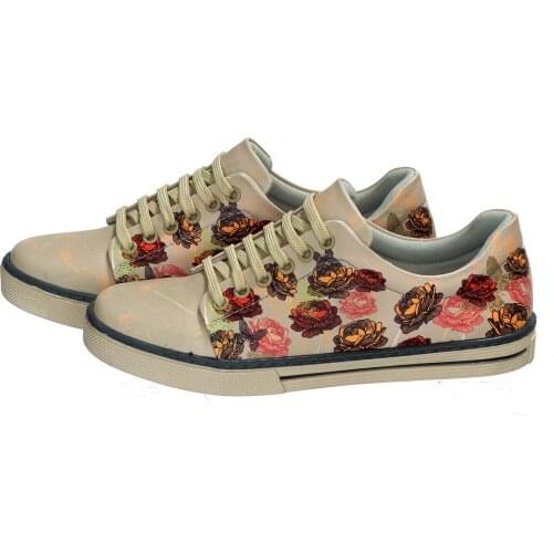 Digital Edition Floral Pattern Women Sneakers