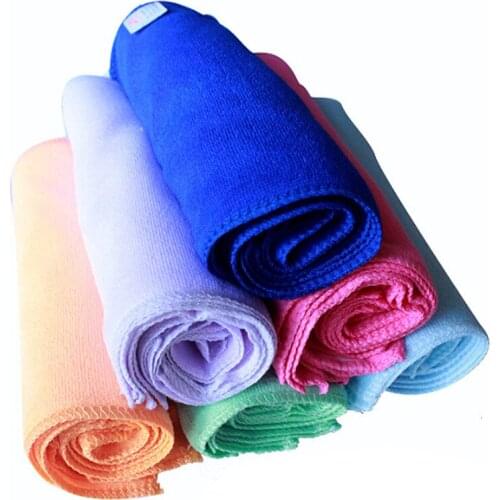10pcs/lot 25*25cm Microfiber Car Cleaning Towels Thick Plush Soft Absorbent Washing Cloth Car Care Wax Polishing Detailing Towel